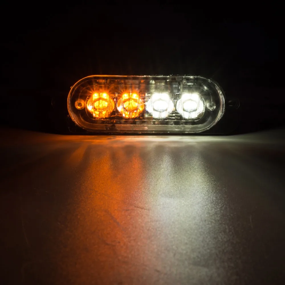 Flashing LED Lights 1 Pcs Car Warning Light Ultra Slim Surface Mount Strobe Light Lampin Car