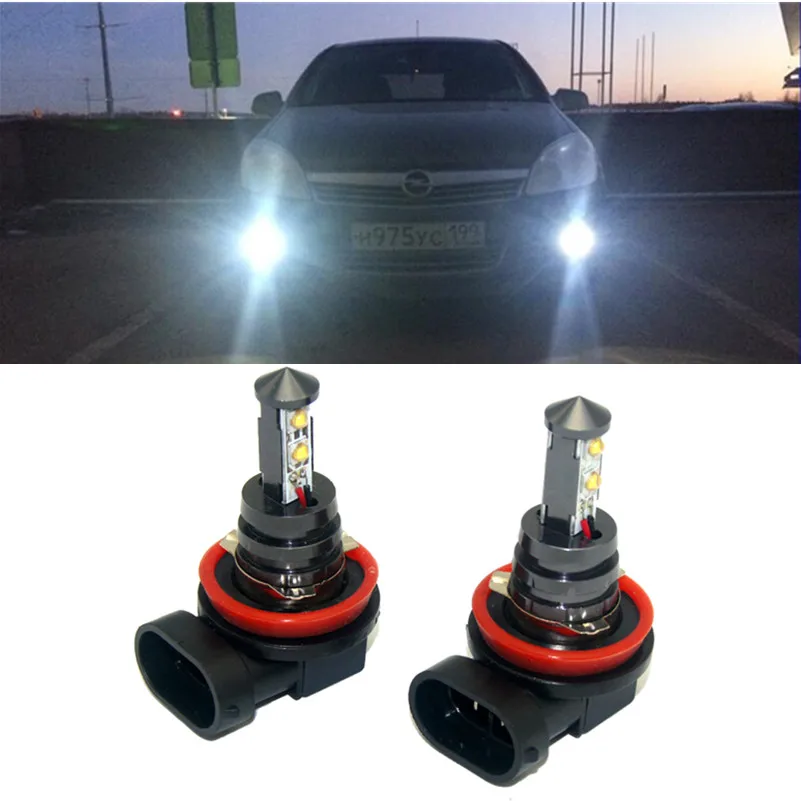 

2x H11 H8 LED Car fog lights bulb DRL For OPEL Corsa Insignia Astra Antara Meriva Zafira Accessories