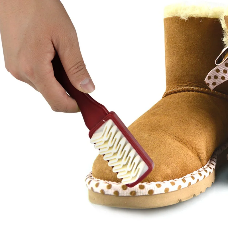 

New Double-sided Cleaning Brush Shoes Cleaner Eraser Set For Steel + Plastic Napped Leather Chamois Shoes + Rubber Boots