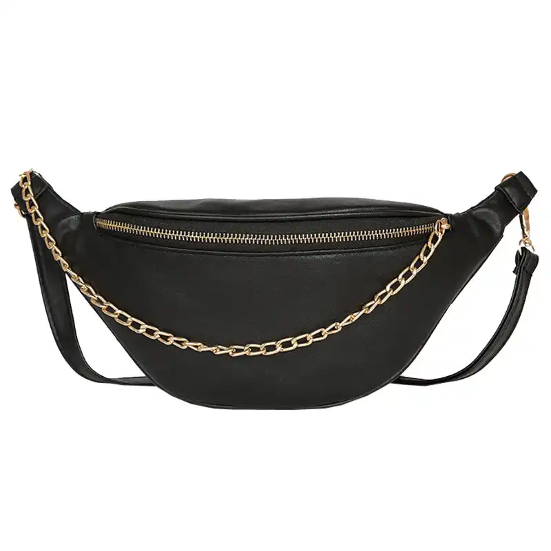 Women Waist Bags Leather Beach Hip Bag Chain Messenger Chest