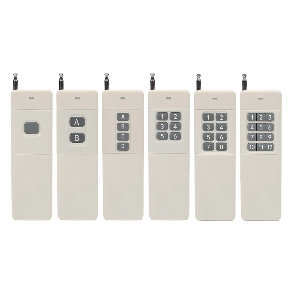 

3000m Long Range High Power 1/2/4/6/8/12CH RF Remote Control Transmitter 433 MHz