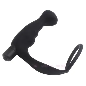10 Speeds Vibrating Butt Plug Anal Hook, Silicone Prostata Massage Gay Tail Anal Cock Rings Plug Sex Toys For Men. 2