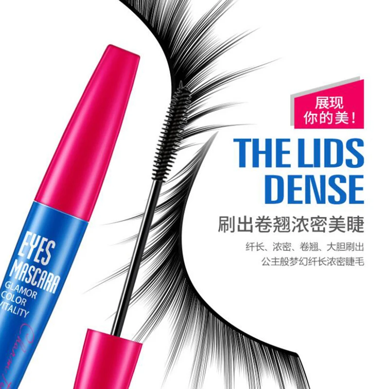 

1pcs Mascara Waterproof Long Curling Black Thick Eyelash Enhance Extension Lengthener Cosmetic Makeup Tool
