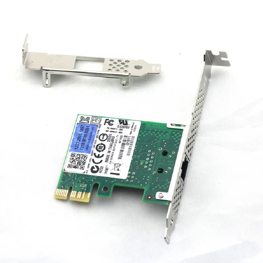 INTEL Original I210 T1 Gigabit Ethernet сетевой карты (NIC) один порт RJ45 PCI Express 2 1|Адаптеры карт