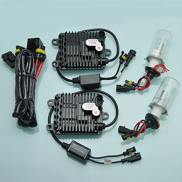 

75W H4-2 8000K HID Hi Low Xenon Digital Slim Ballast Replacement Bulbs Kit Bright New [AC386]