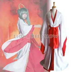 VOCALOID Мику guren hyakki yagyou длинное кимоно белый furisode Косплэй костюм