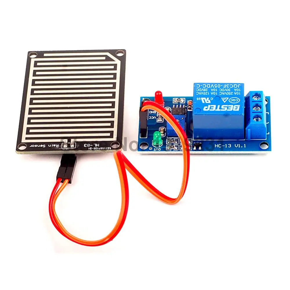 

1PCS 5V Raindrops Controller Module With Relay Rain Sensor Module Foliar Moisture