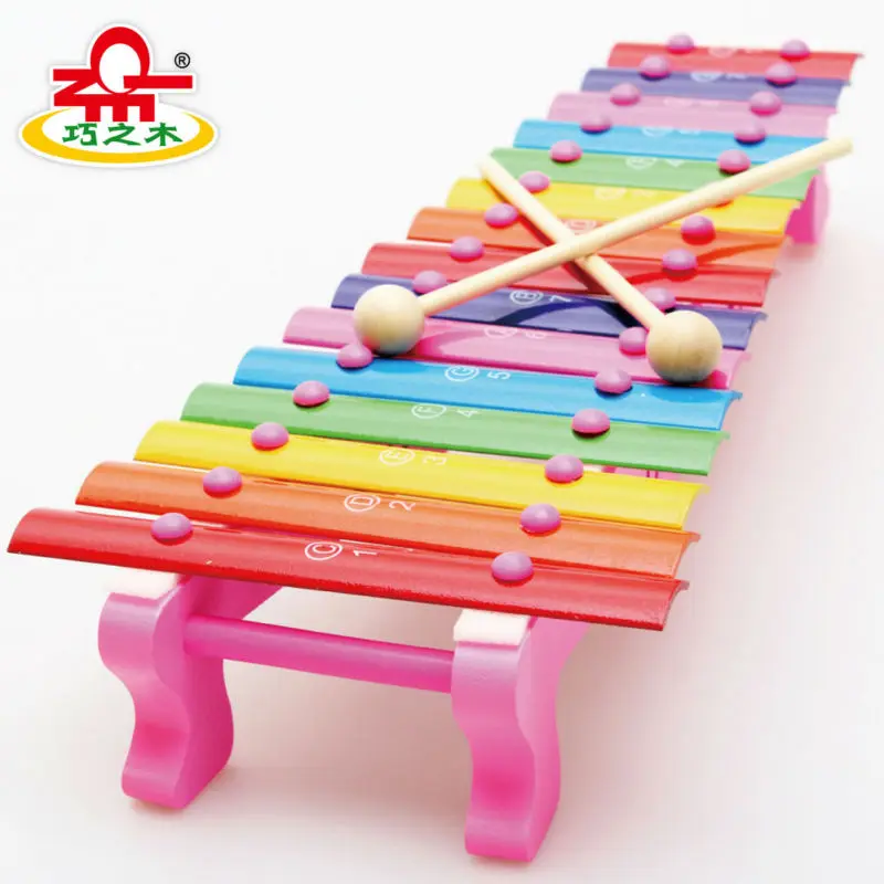 Free shipping Kids Wood 15 Timbre instrument Xylophone Toy Children's