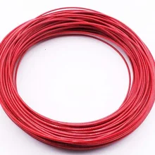3 мм-5 мм, 10 м-35 м, 304 трос из нержавеющей стали с красным покрытым кабелем бельевая веревка для крепления стальной проволоки