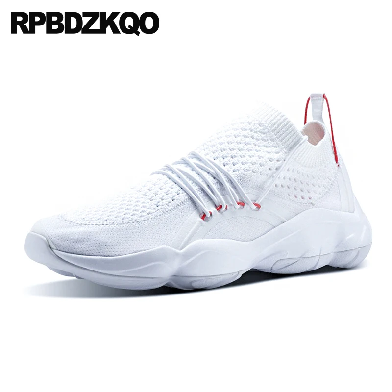 15 Ladies White Mesh Trainers Background