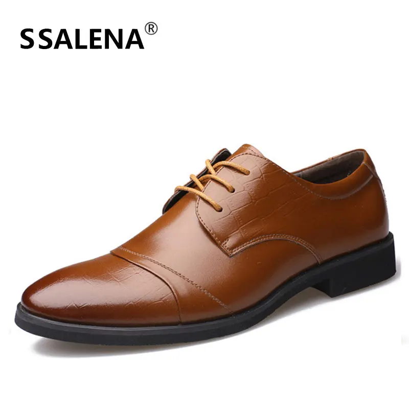 

Mens Brand Business Dress Shoes Male Black Italian Fashion Shoes Male Business Office Wedding Lace-Up Shoes AA51527
