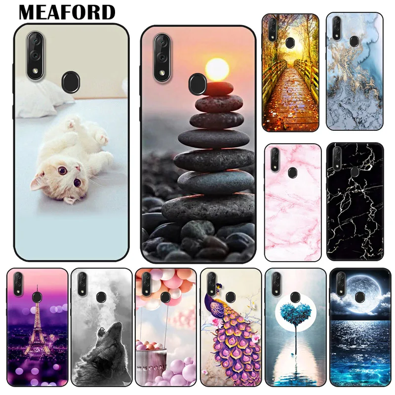

Phone Case For ZTE Blade V10 Cover Painting Black Bumper Coque Soft TPU Silicone Case For ZTE Blade V 10 V10 Back Cover Shells