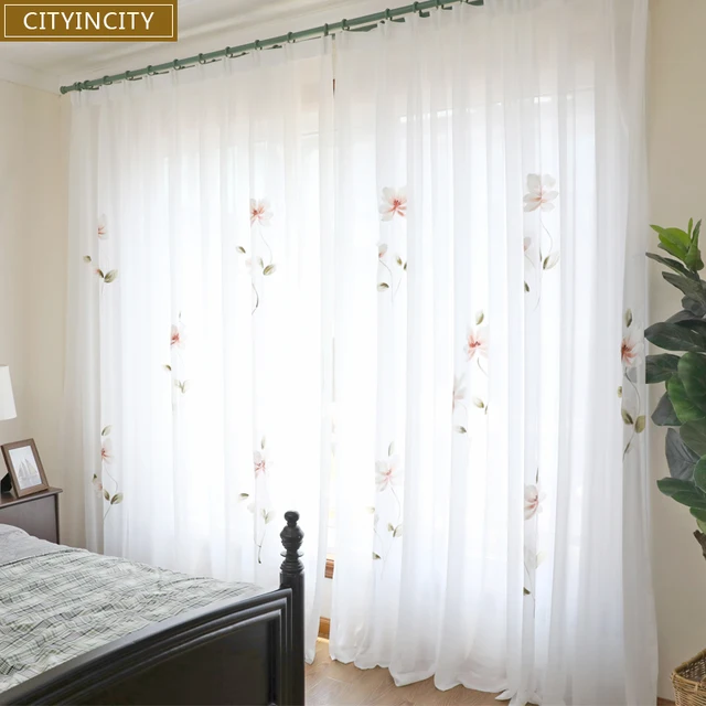 Best Price CITYINCITY Hand drawing curtains for living room Elegant lotus kitchen curtain For bedroom Window ready made Curtain Customized Best Price CITYINCITY Hand drawing curtains for living room Elegant lotus kitchen curtain For bedroom Window ready made Curtain Customized