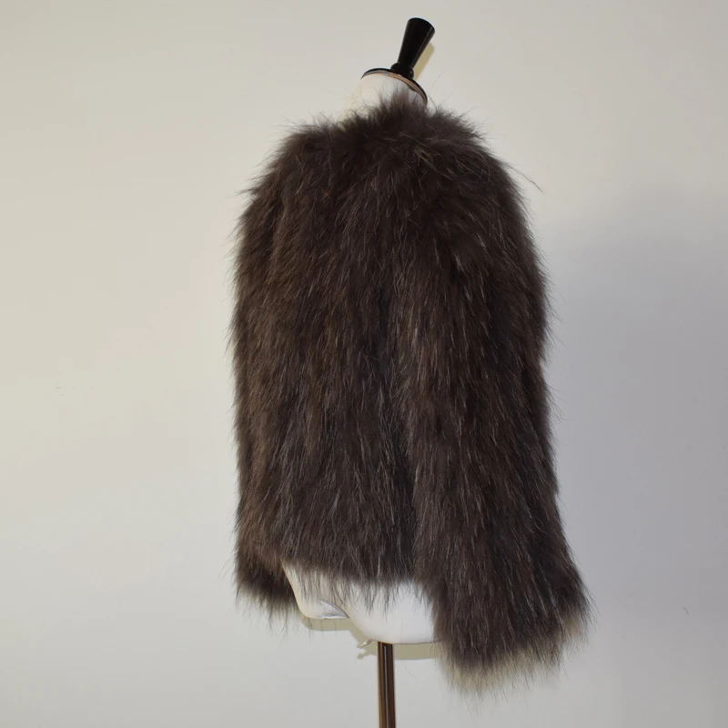 down parka knitted Real raccoon fur coat 2018 new fashion jacket overcoat women's fashion winter warm genuine fur coat bubble coat women