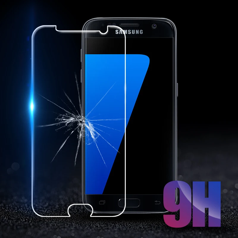 9H Tempered Glass For Samsung Galaxy S6 S7 A3 A5 A7 J3 J5 J7 2016 2017 A8 2018 Prime Screen Protector HD Protective Film | Мобильные