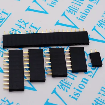 

Pitch 2.54mm 2/3/4/5/6/7/8/9/10/11/12/13/14/15/16/20/40 Pin Stright Female Single Row Pin Header Strip PCB Connector
