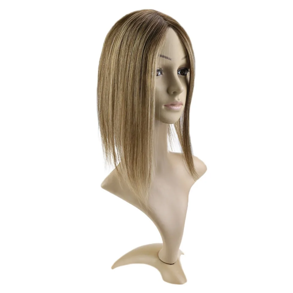 Полный блеск 20-40g Remy корона волос Топпер #4/27/4 12*6 см корона для Для женщин моно топперы с стук парик для истончение волос