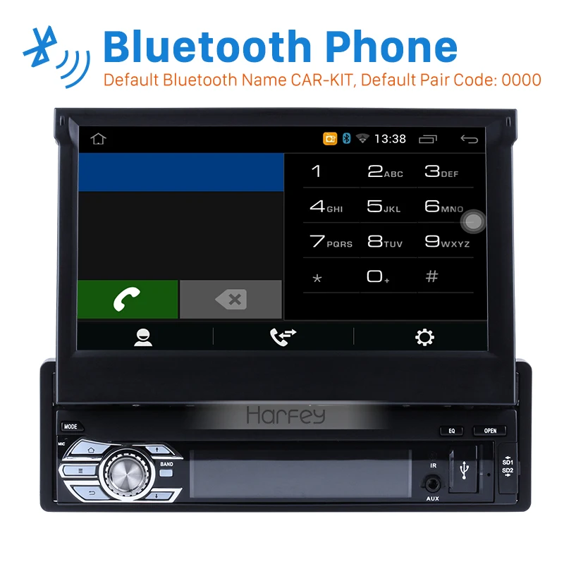 Top Harfey Android 6.0 Univeral GPS NAV System 7" HD Car Stereo CD DVD Player for Nissan QASHQAI/X-TRAIL TOYOTA COROLLA Hyundai Kia 2