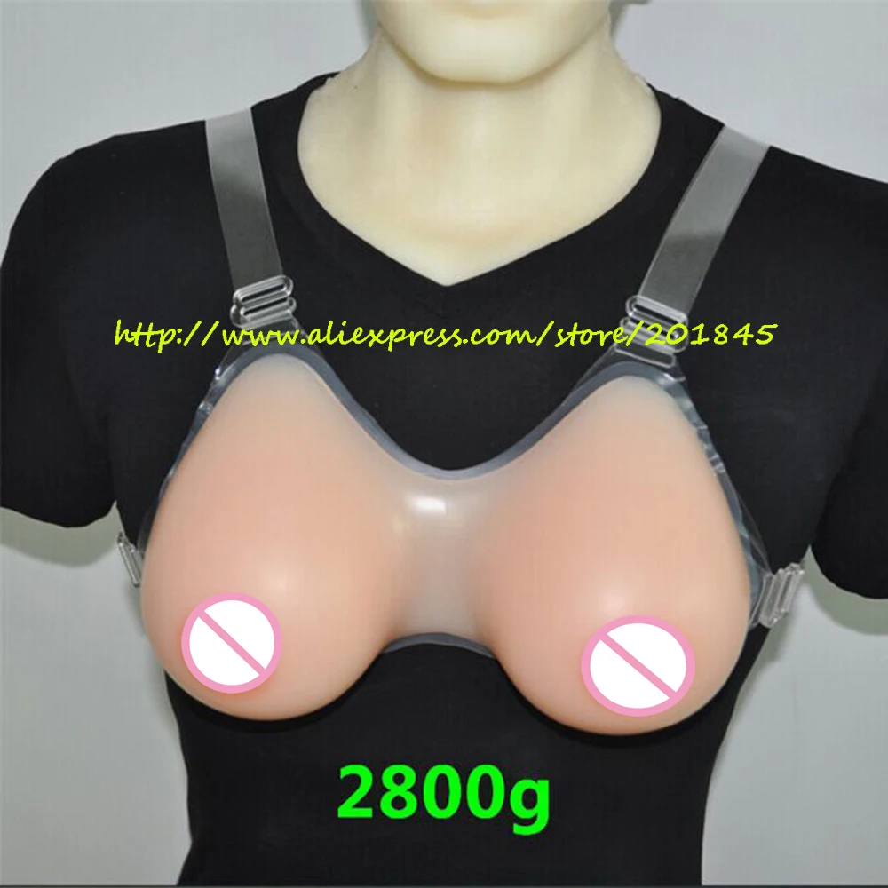 

False Breast 2800g/Pair Soft Silicone Brest Form Artificial Fake Chest Prosthesis Crossdresser And Trandsgender Boobs Enhancer