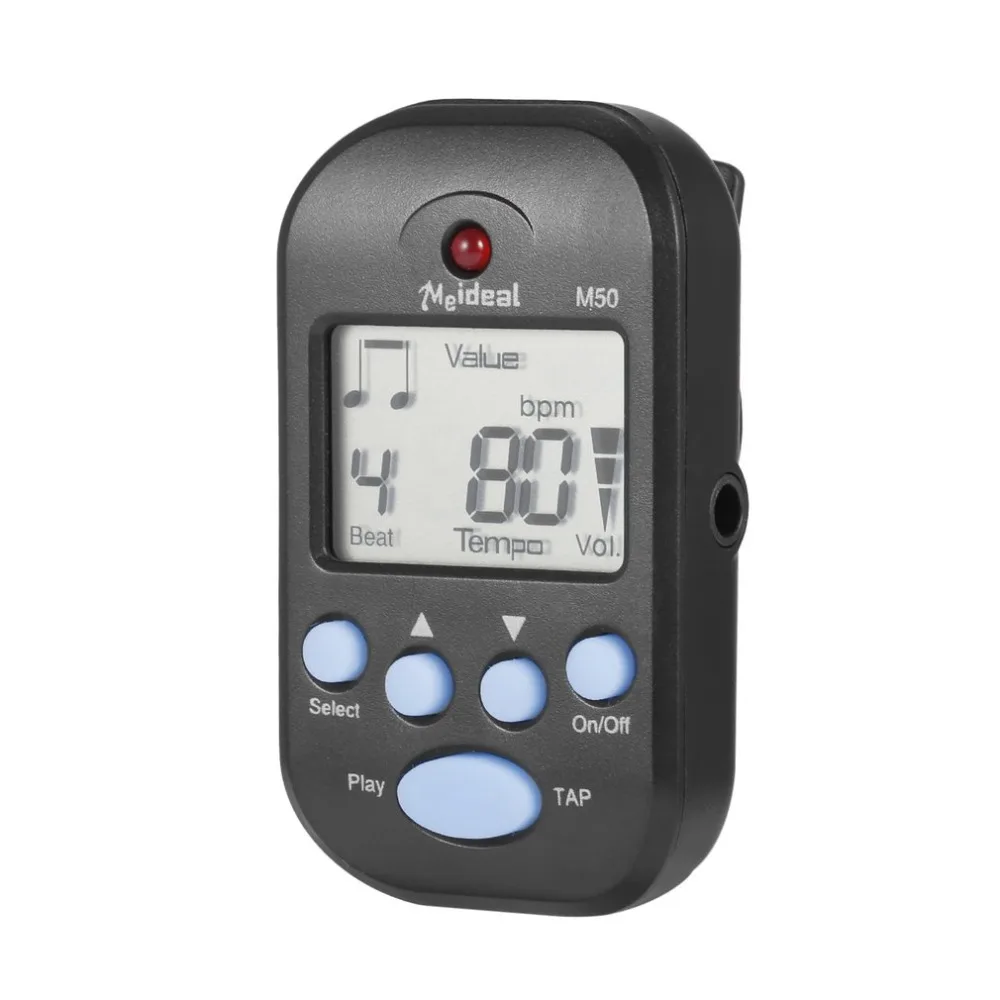 

Meideal 1 Set LCD Digital Beat Tempo Mini Metronome Black Guitar Parts & Accessories 2018 Hot Dropshipping