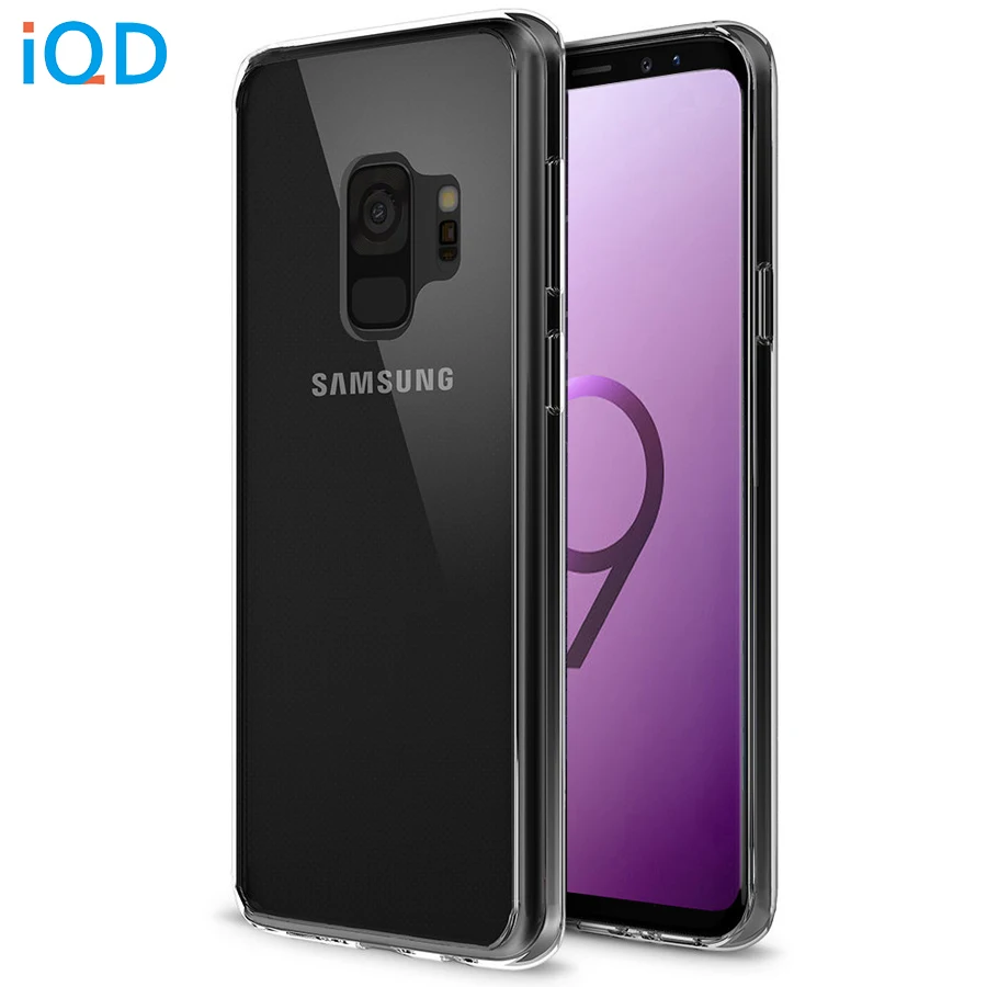 

IQD For Samsung Galaxy Note 8 Cover S9 S8 Plus S7 S6 Edge Case Clear transparent Bumper Hybrid Panel Reinforced TPU Phone Cases