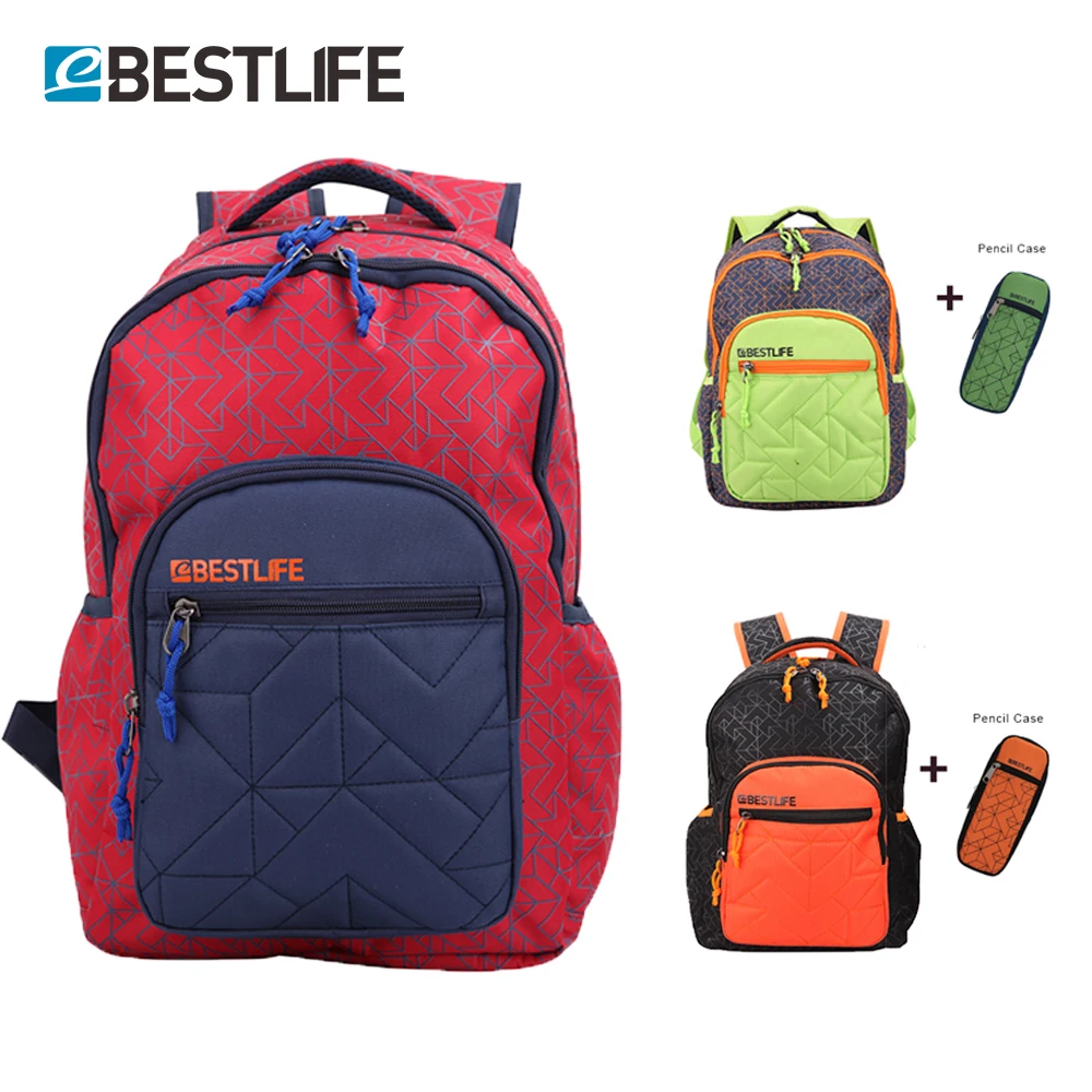 

BESTLIFE Stitching Backpacks High-capacity Waterproof School Bags For Men Women Teens Laptop Travel Daypacks With Pencil Case