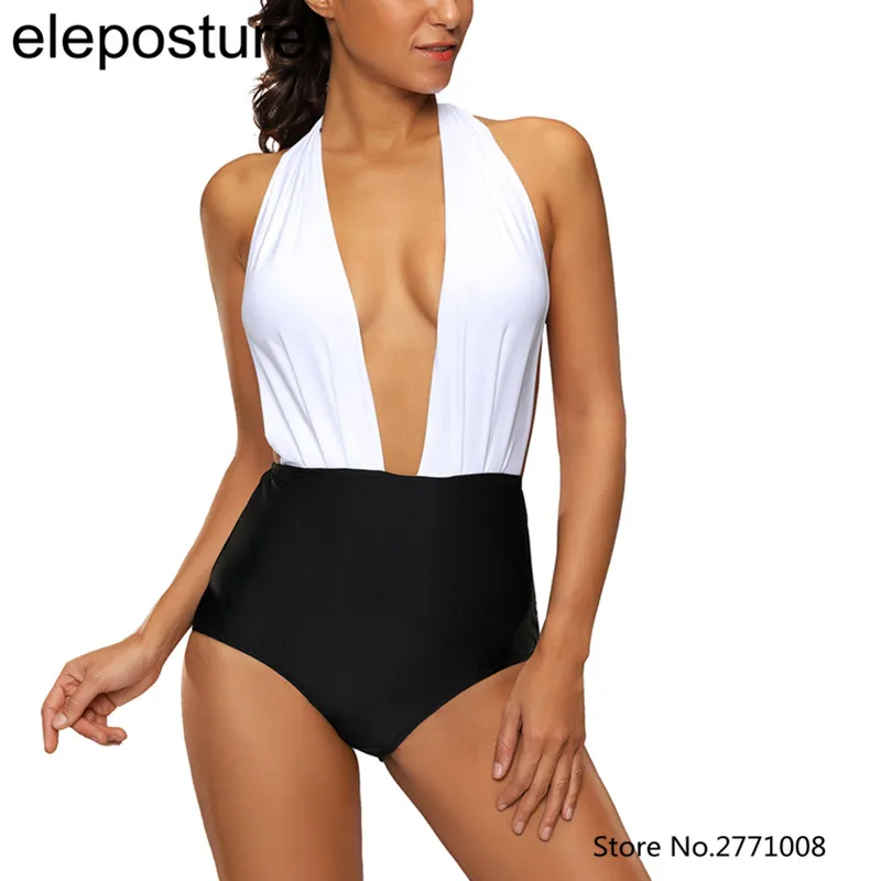 

One Piece Swimsuit Plus Size Swimwear Women 2017 Sexy High Cut Bathing Suits Backless Swimming Suit For Women Monokini Swimsuit