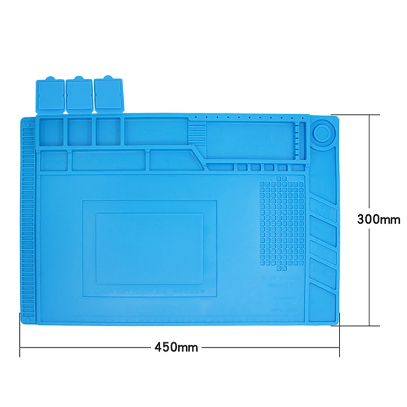 M-Triangle Heat Insulation Pad 45*30cm Phone PC computer desk Magnetic repair platform BGA Anti-static Mat