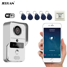 JERUAN Smart 720P Wireless WiFi Video Door phone Intercom Record Doorbell For Smartphone Remote View Unlock IOS Android In stock