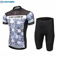 Команда Xintown для мужчин Удобная велосипедная футболка Ropa Ciclismo короткий рукав MTB верхняя одежда спортивная велосипедная футболка нагрудник шорты