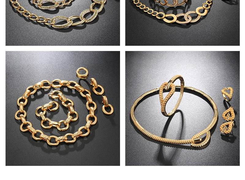 OUMEILY Fashion Jewelry Sets African Beads Jewelry Set Women Bridal Ethiopian Eritrean Gold Color Wedding Statement Jewelry Set (5)