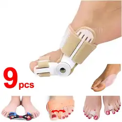 9 шт ноги болеутоляющее носок большой палец носком выправление вальгусной деформации первого пальца стопы разделительный буйон коррекции