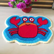 60 см* 50 см милые краб Ковры синий ручной Для ванной Коврики животного Ковры S для детей моющиеся- тапочки Ковры туалет/фойе Коврики с небольшой