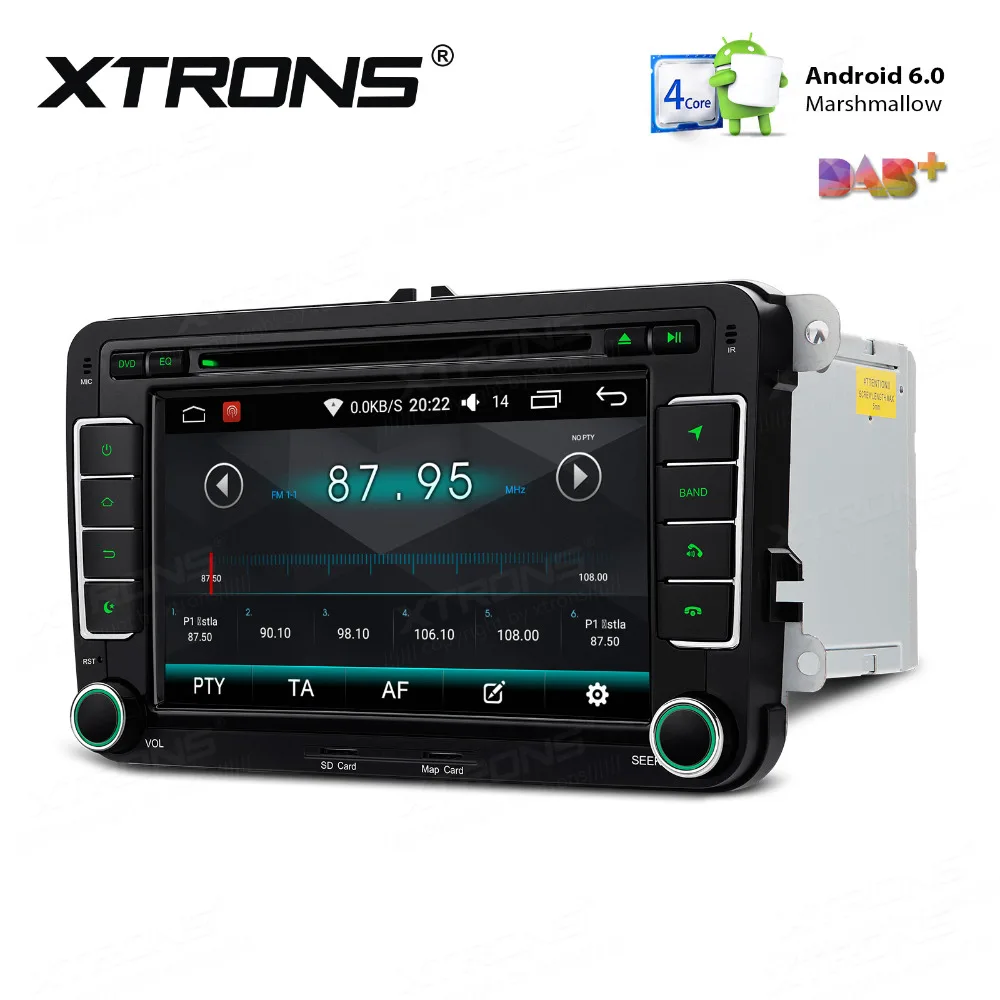 XTRONS 7 "Android головное устройство стерео радио gps видео Автомобильный DVD плеер для