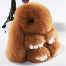 Winter Women's Cute Fluffy Furry Rabbit Fur Pom pom For Doll and Key Chain Ring Rex Poms For Bags and Pendants Accessories