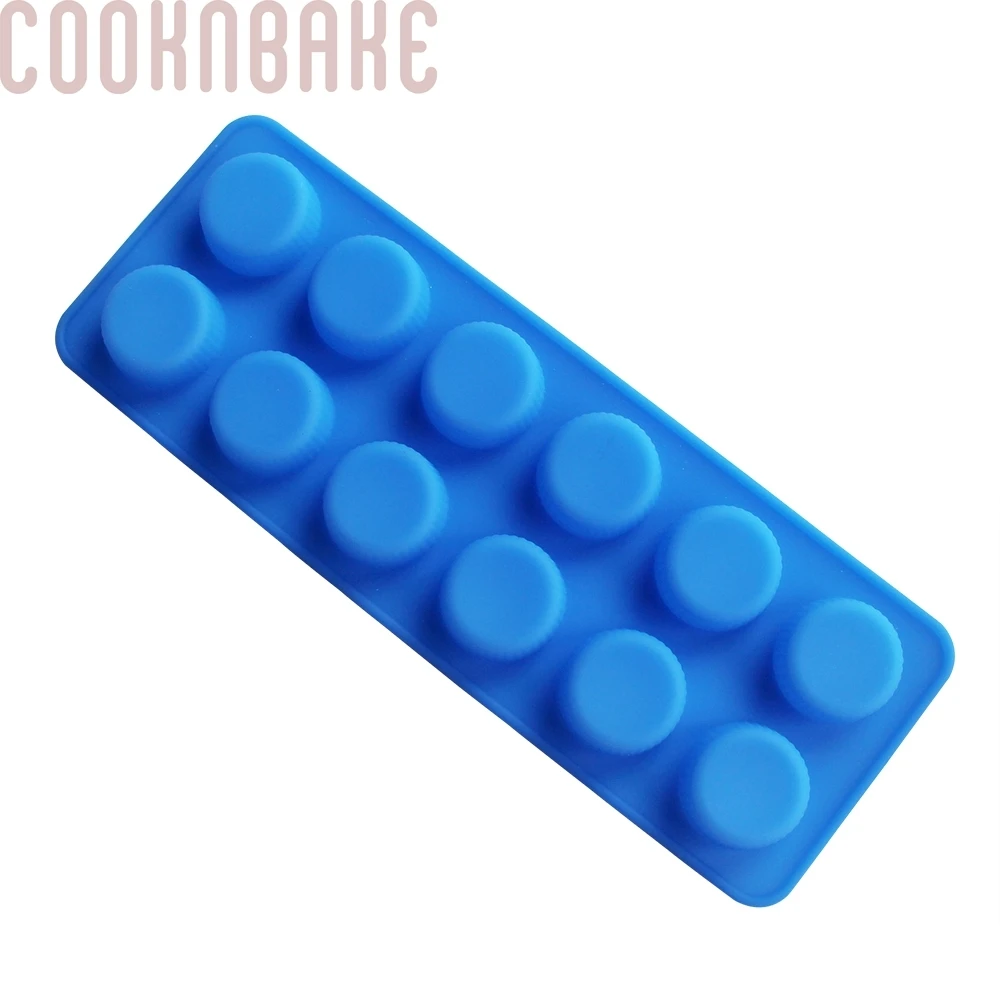 COOKNBAKE DIY силиконовая форма для шоколада, ледяной кубик, желе, пудинг с 12 капризностью, круглая форма, SICM-115-21