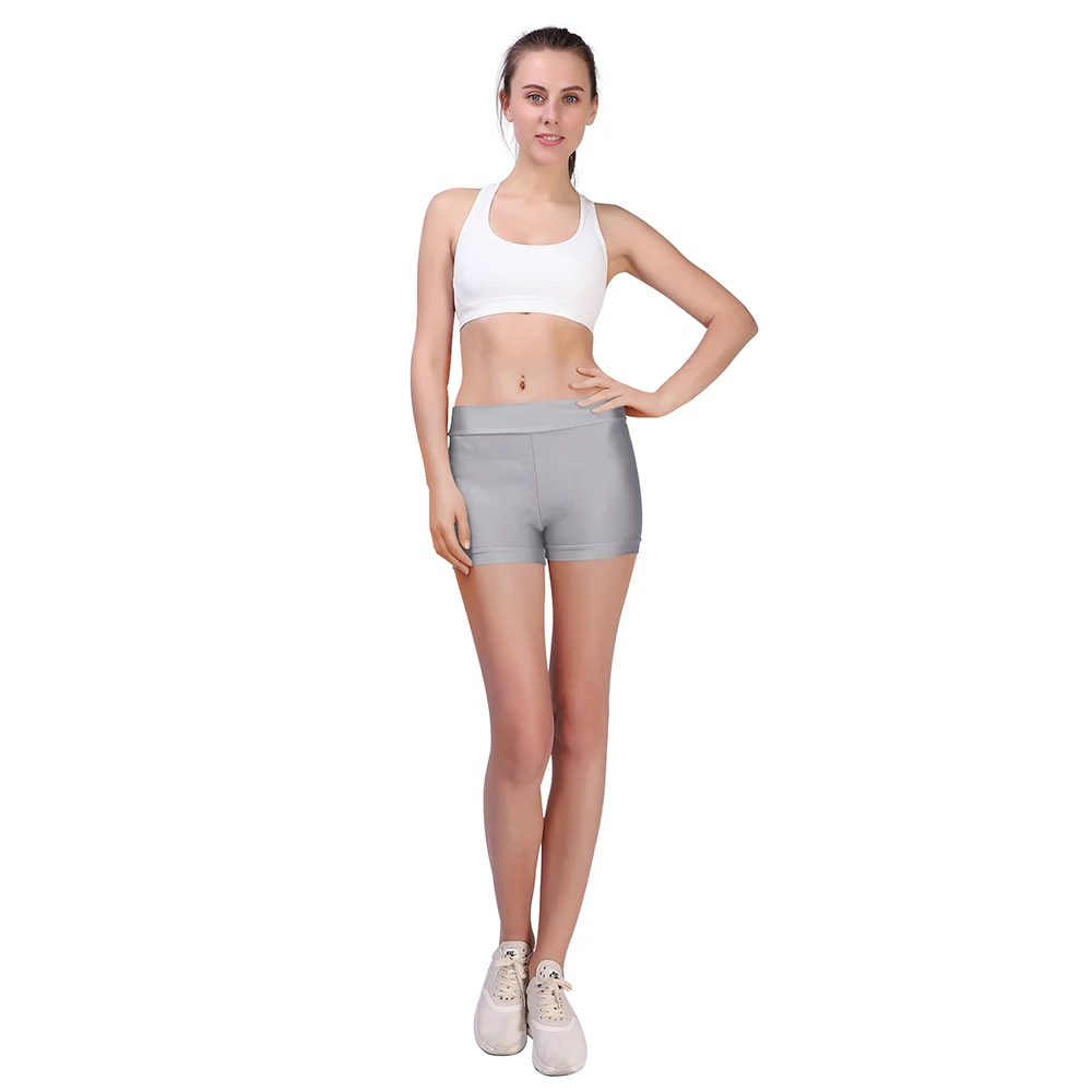 SPEERISE-Womens-Skinny-Dance-Mid-Waisted-Shorts-White-Lycra-Spandex-Capris-Workout-Gymnastics-Ladies-Fitness-Shorts (5)