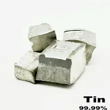 Мягкий металлический Оловянный слиток Sn 99.99% мин высокой чистоты хороший для сварки коллекции DIYs ремесла мастерские