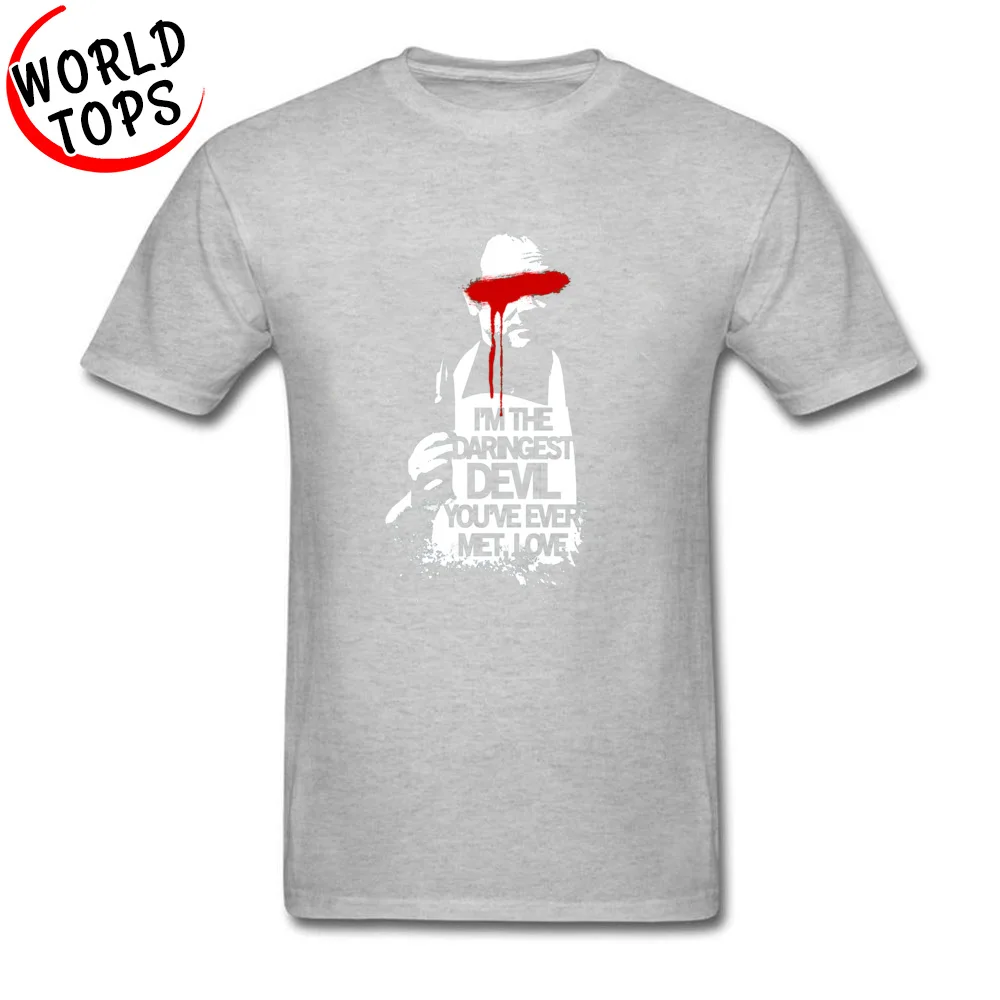 Supernatural Crowley 14203 Camisa Tops & Tees for Men All Cotton April FOOL DAY O Neck T-shirts Family T Shirt 2018 Hot Sale Supernatural Crowley 14203 grey