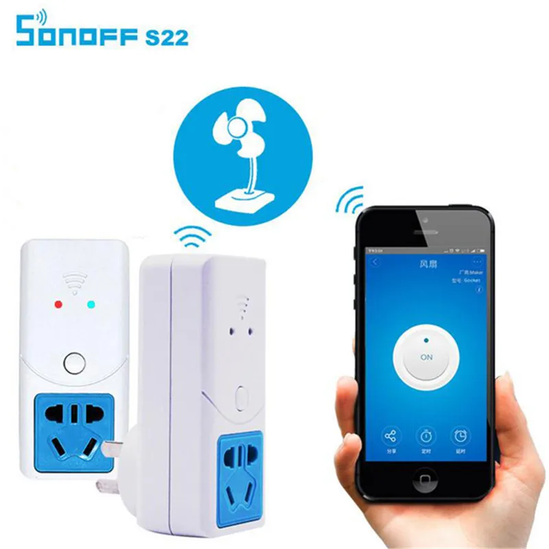 SONOFFS22 Wi Fi беспроводной разъем для температура дистанционное управление Умный дом Автоматическая розетка умный таймер питание