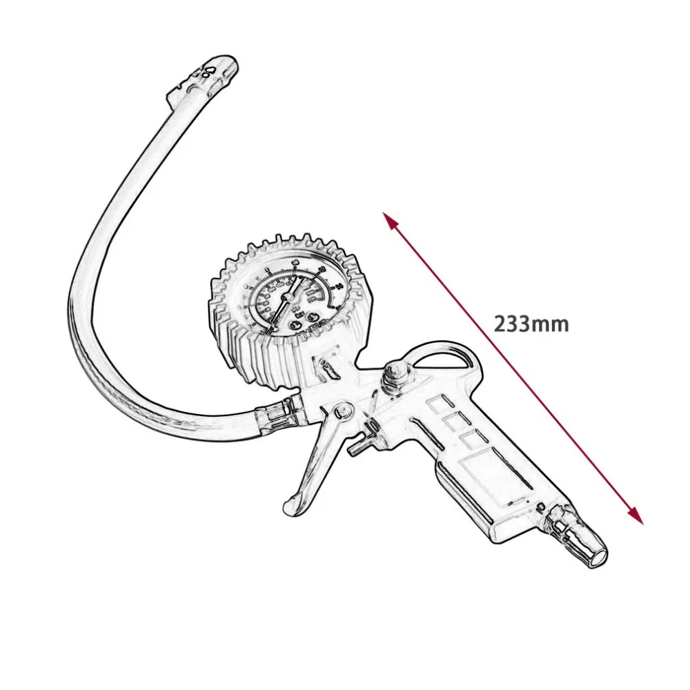 220PSI Автомобильный Воздушный манометр для измерения давления в шинах, манометр, шкала, автомобильный пистолет, самофиксирующийся пистолет, рукоятка, триггер, Надувное устройство для авто