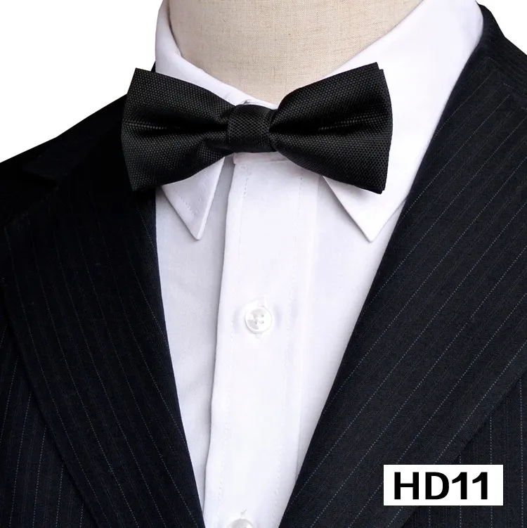 Solid Black Navy Blue Gray Grey White Red Tuxedo Mens Bow Tie Pre-tied 100% Silk Adjustable For Men Free Shipping Wholesale