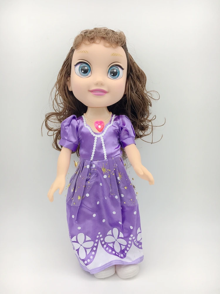 

2018 Hot New fashion 34cm music Sofia the First princess Bobbi doll VINYL toy boneca accessories Doll For girl gift doll toys