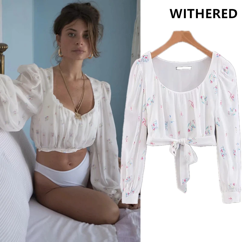 

Withered high street fashion blogger floral print chiffon blusas mujer de moda 2019 kimono blouse women womens tops and blouses