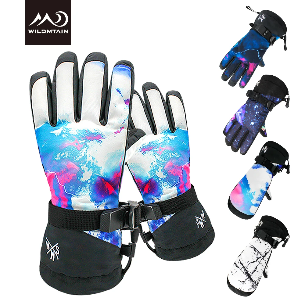 

WILDMTAIN Waterproof Ski Gloves Touchscreen Ice Skate Gloves Breathable Thermal Snowboard Motorcycle Gloves for Men Women Kids