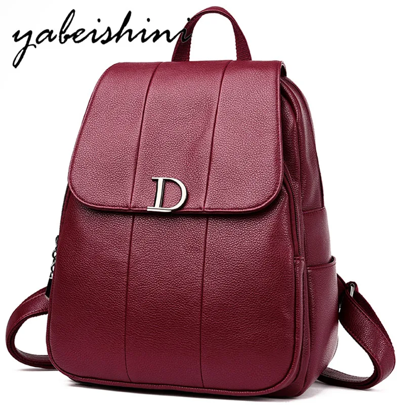 

High qualityPUleather Women Backpack Large Capacity Multifunction Student School Bag Ms traveling backpack Women's shoulder bag