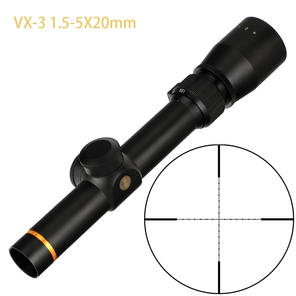 

High Quality LVX-3 1.5-5x20 Hunting Scope Riflescope Mil Dot or Duplex Reticle Tactical Rifle Scope