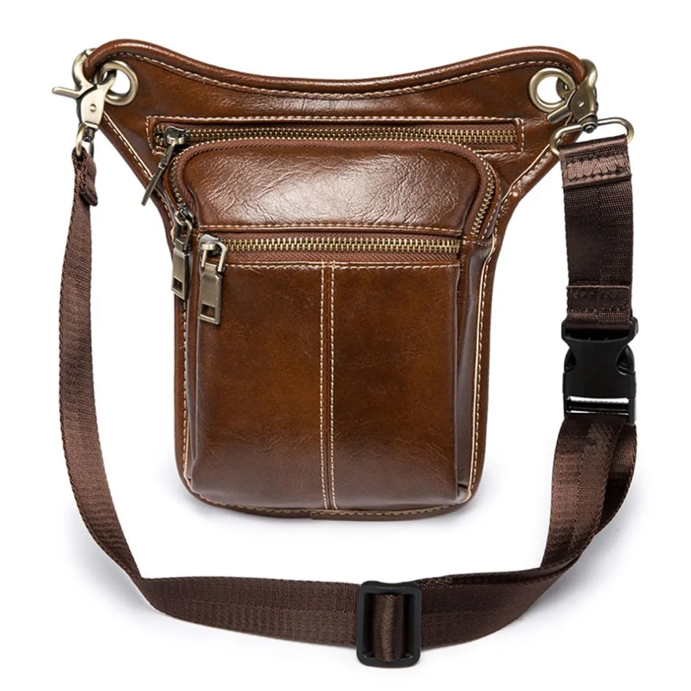 High Quality PU Leather New font b Men b font Waist Fanny Leg font b Bag