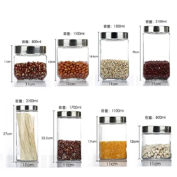 

Lead-free food glass jars miscellaneous grains sealed cans storage tanks piggy bank kitchen storage jars transparent bottles
