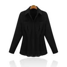 Casual Loose all-match Chiffon Shirt Long Batwing Sleeve Blouse Tops Female Turn-down Collar Blouse Women b015